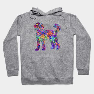 Labradoodle dog watercolor Hoodie